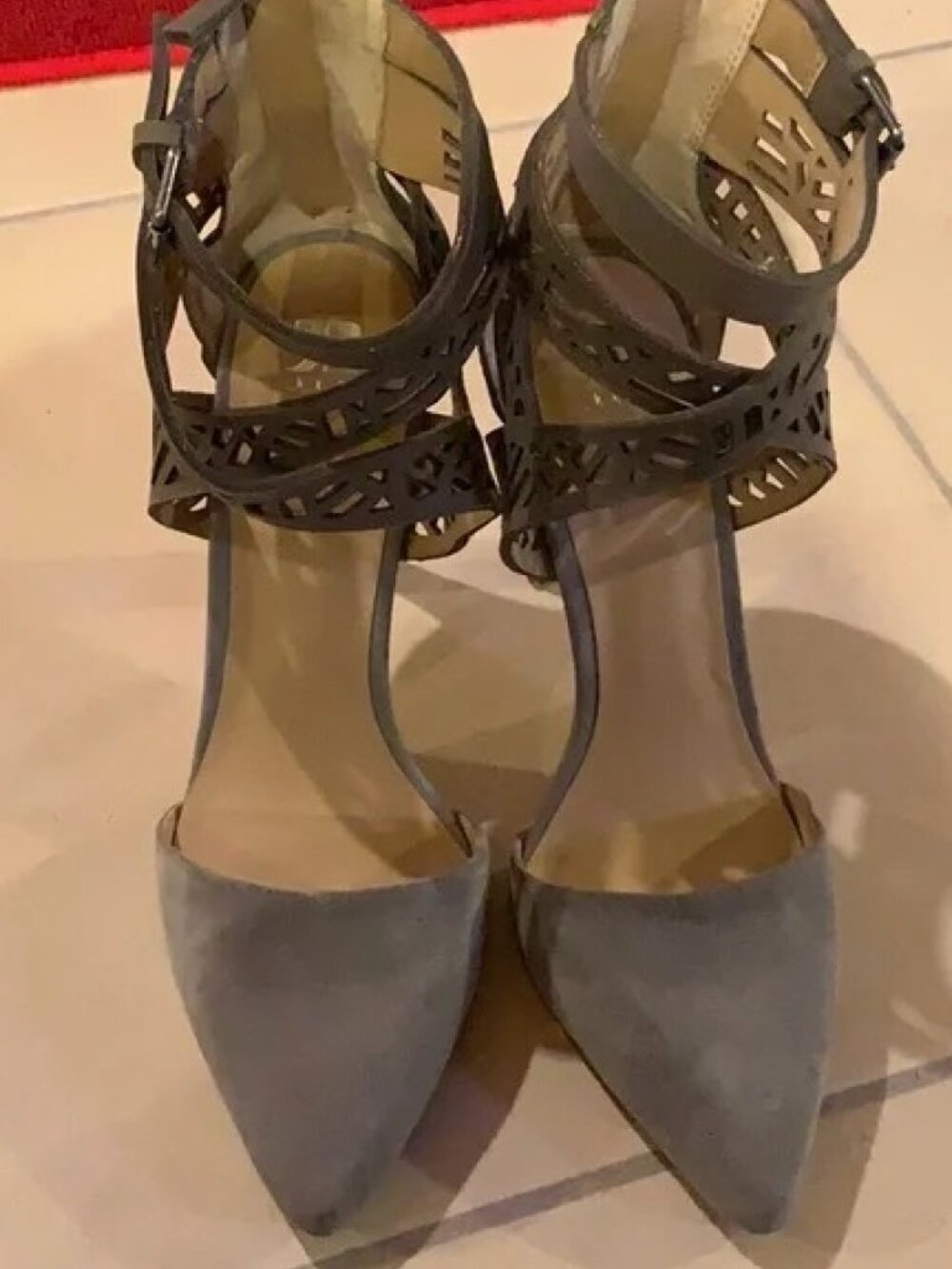 Joe’s Jeans Norman Gray Suede Heels